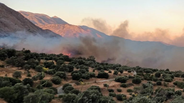 Ηράκλειο: Κινητοποίηση της Πυροσβεστικής για φωτιά στο δήμου Φαιστού