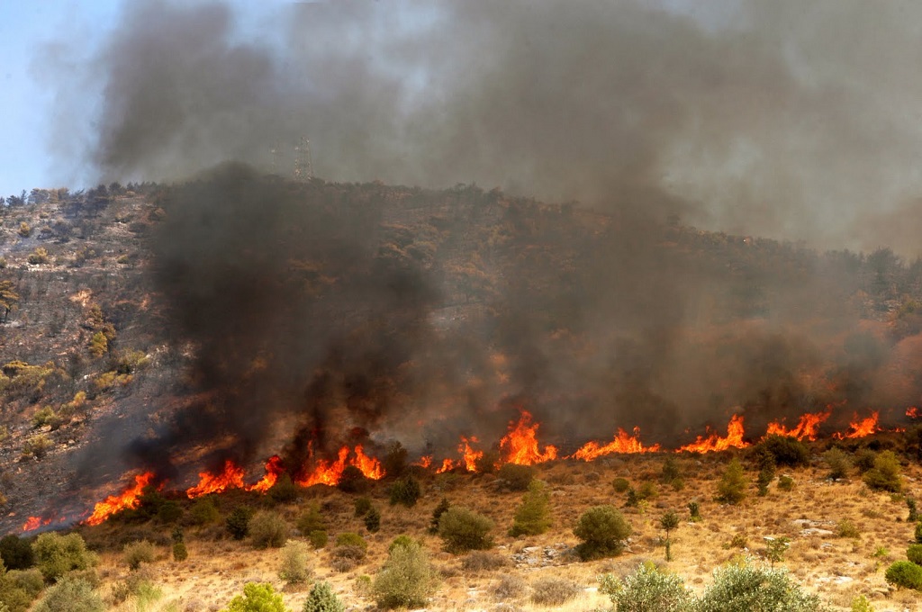 Πυρκαγιά σε χαμηλή βλάστηση στην Λήμνο