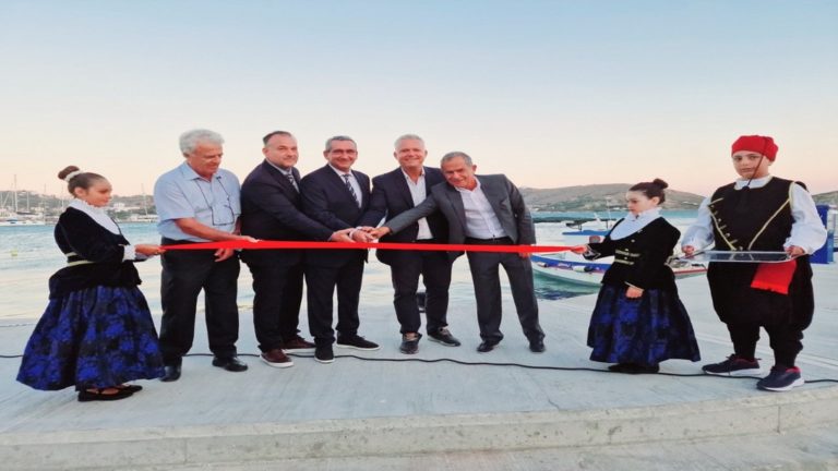 Εγκαινιάστηκε η επέκταση της αποβάθρας του λιμανιού των Λειψών