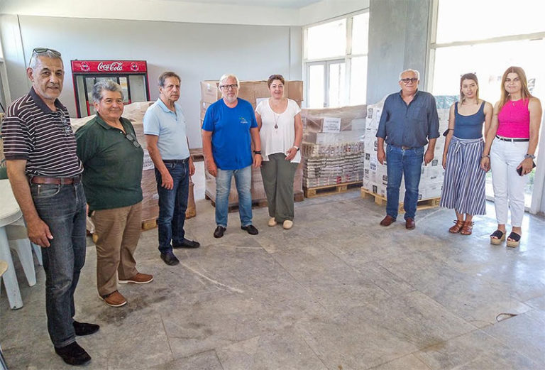 Προσφορά τροφίμων στον πυρόπληκτο Δήμο Αρχαίας Ολυμπίας