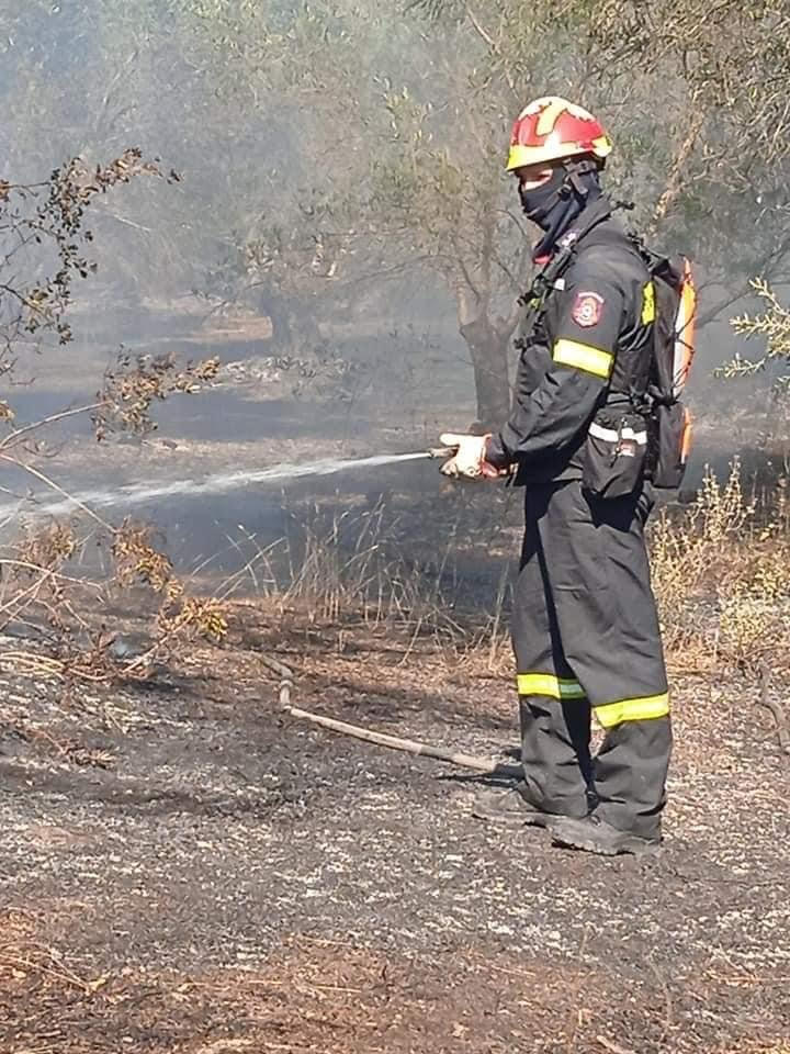 Φωτιά σε αγροτοδασική έκταση στην Κύμη Ευβοίας