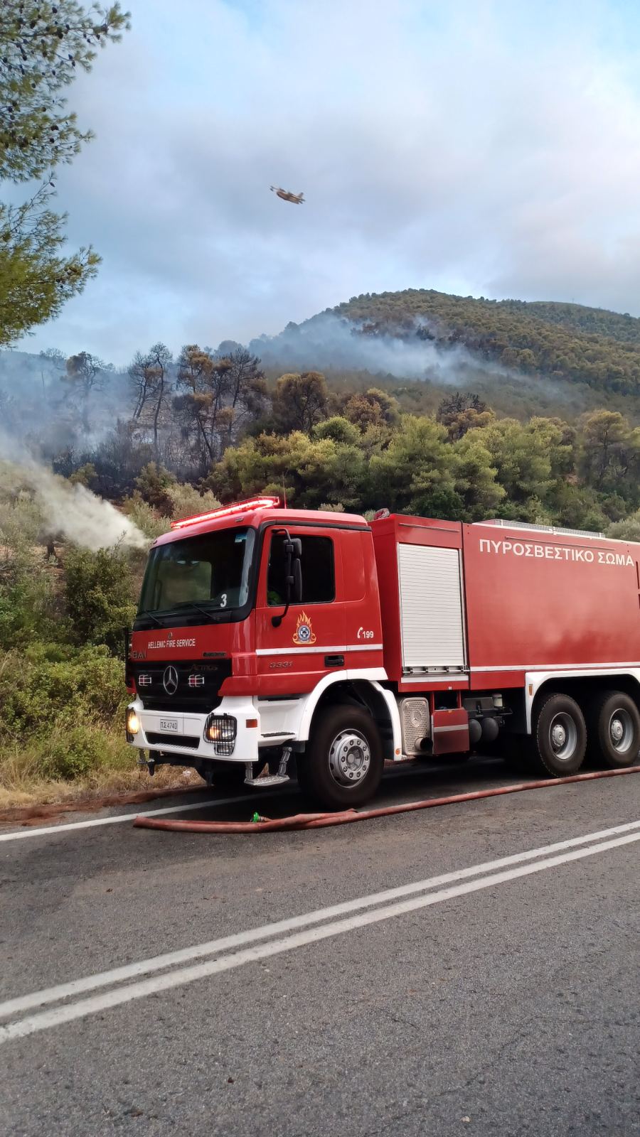 Πρέσπα: Υπό μερικό έλεγχο η φωτιά στο Ανταρτικό