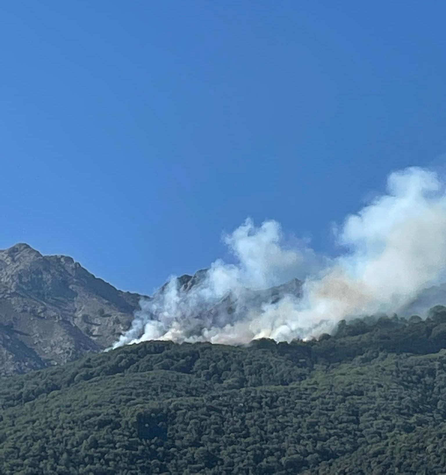 Σαμοθράκη: Σε εξέλιξη φωτιά σε δύσβατο σημείο – Επιχειρούν εναέρια μέσα