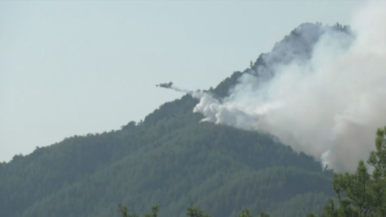 Καλύτερη η εικόνα από τη φωτιά στη Θάσο