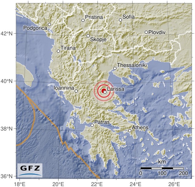 Σεισμός 3,8 Ρίχτερ κοντά στη Λάρισα