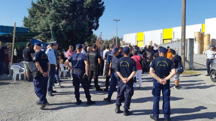 Δύο συλλήψεις έξω από τις εγκαταστάσεις της «Μαλαματίνα» στο Καλοχώρι Θεσσαλονίκης