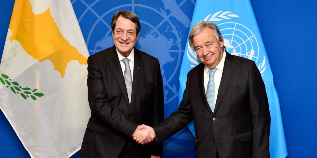 Ο διορισμός αντιπροσώπου ΟΗΕ για το Κυπριακό στο επίκεντρο της συνάντησης Αναστασιάδη – Γκουτέρες στη Ν. Υόρκη