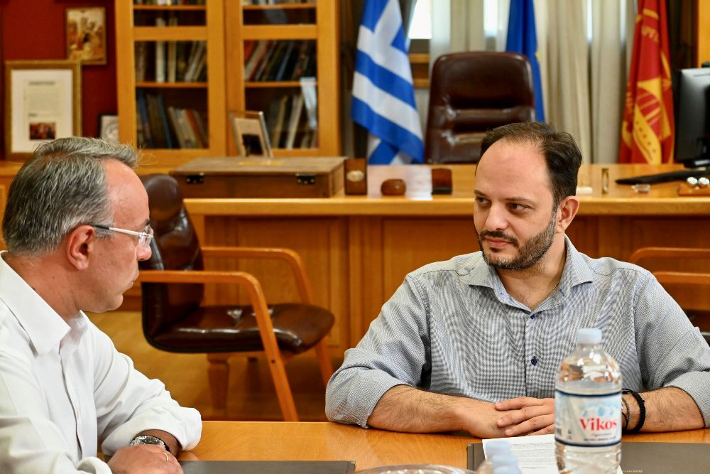 Συνάντηση Σταϊκούρα-Δαρδαμανέλη: Συνεργασία για τα αναπτυξιακά έργα στην Καλαμαριά