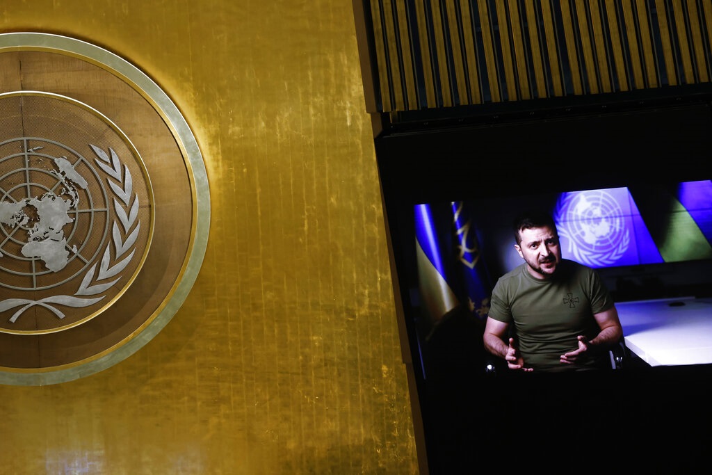 Μήνυμα Ζελένσκι στη Γενική Συνέλευση του ΟΗΕ για «δίκαιη τιμωρία» της Ρωσίας