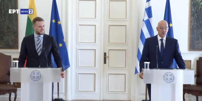 Δηλώσεις των Υπουργών Εξωτερικών Ελλάδας και Λιθουανίας