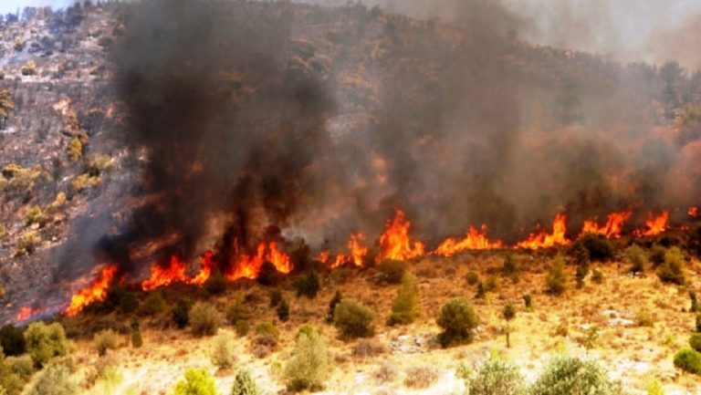 Ηράκλειο: Σε ύφεση η πυρκαγιά στο Σμάρι – Ισχυρή δύναμη της Πυροσβεστικής εξακολουθεί να παραμένει στην περιοχή
