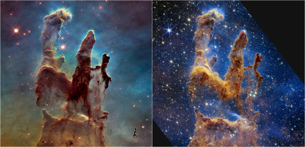 Το διαστημικό τηλεσκόπιο James Webb απαθανάτισε τις εμβληματικές «Στήλες της Δημιουργίας»