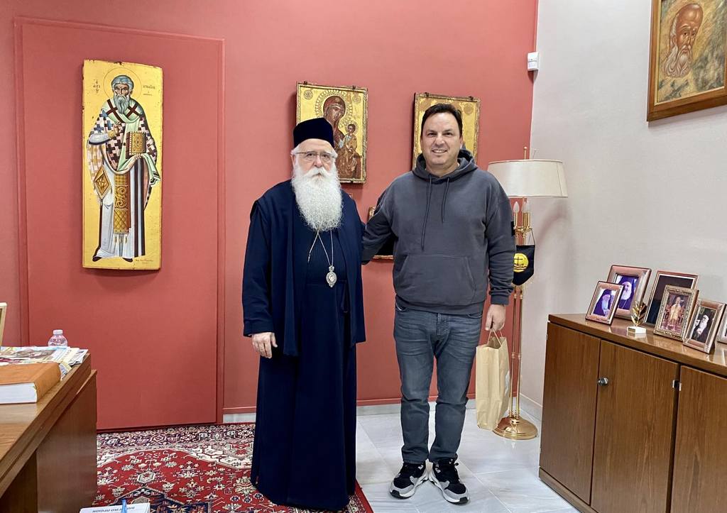 Το Μητροπολίτη Δημητριάδος επισκέφθηκε ο ασημένιος Ολυμπιονίκης, Θοδωρής Βλάχος