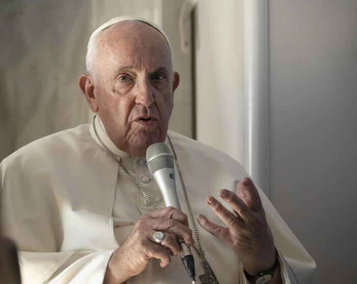 Pope Francis interview on the way back to Rome