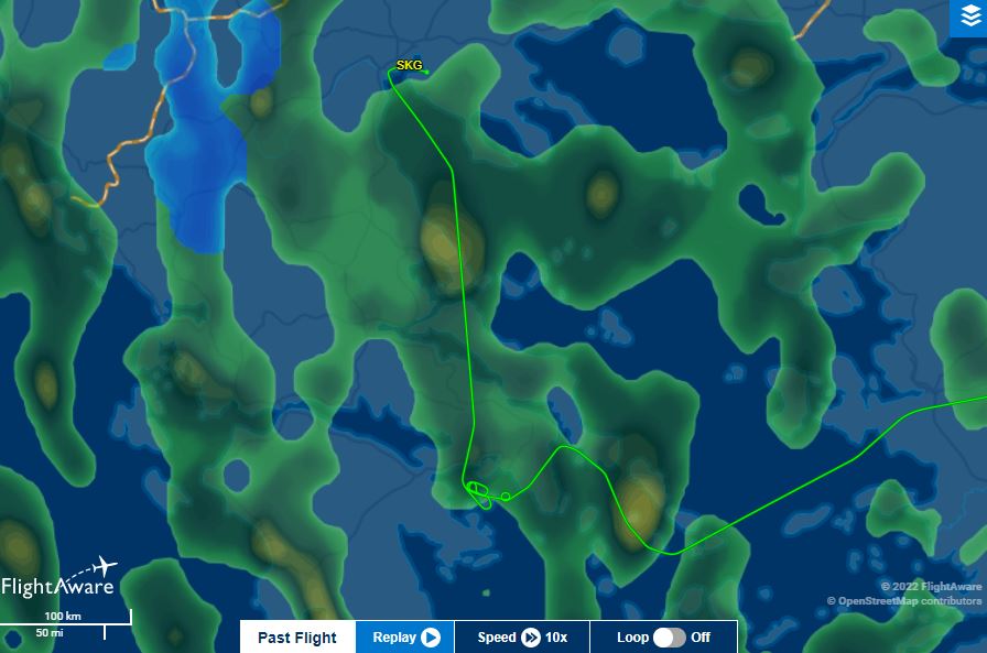 Βασίλης Κικίλιας: Περιπετειώδης πτήση στην επιστροφή του από τη Σαουδική Αραβία – Η πορεία του αεροσκάφους στον χάρτη