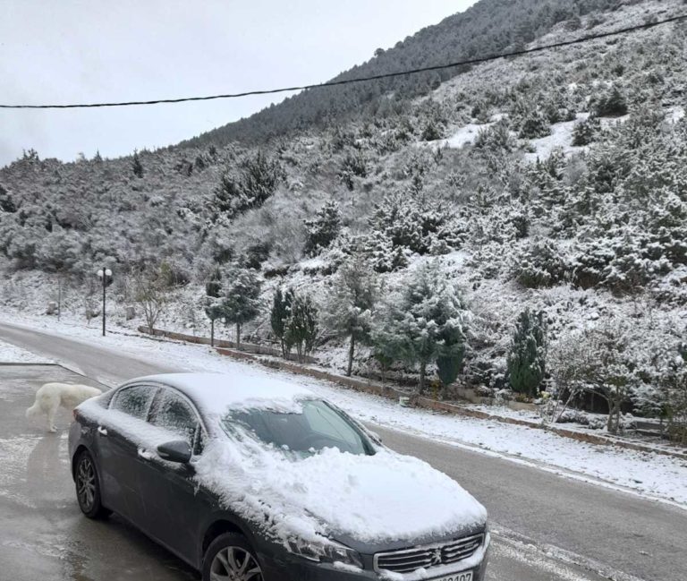 Έπεσαν τα πρώτα χιόνια στον Κίσσαβο και στα ορεινά της Ελασσόνας