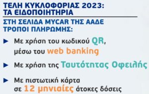 Τέλη κυκλοφορίας 2023: Τα ποσά και οι τρόποι πληρωμής – Τι ισχύει για τα Ι.Χ. σε ακινησία (video)