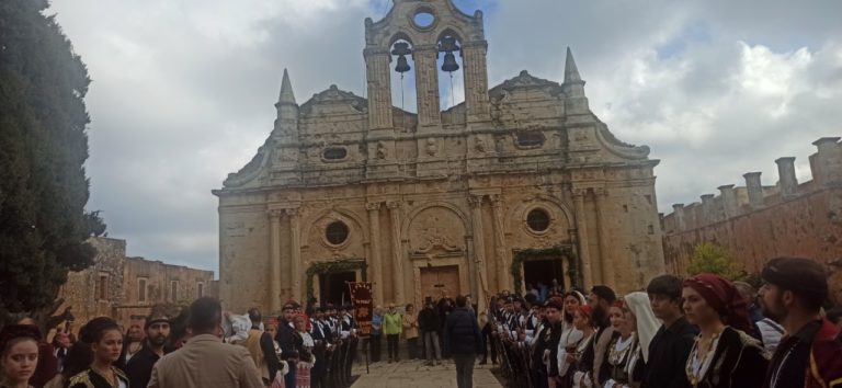 Με λαμπρότητα οι εκδηλώσεις της 156ης επετείου του ολοκαυτώματος της Μονής Αρκαδίου στο Ρέθυμνο.