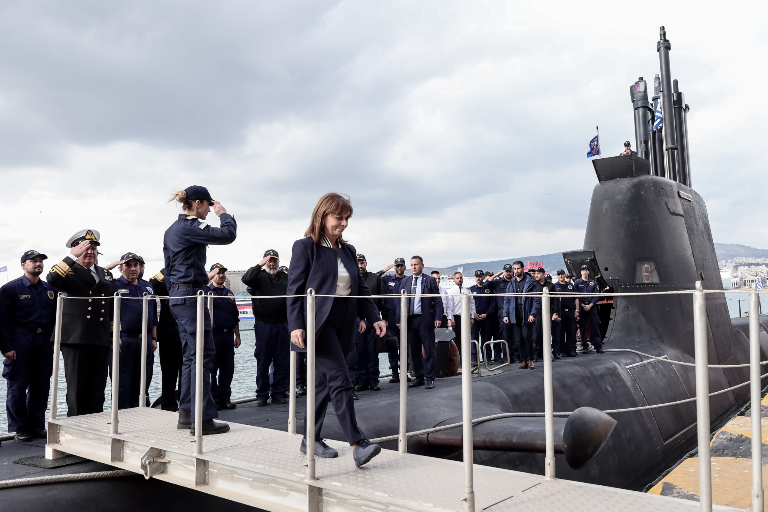 Η Κατερίνα Σακελλαροπούλου στον πλου του υποβρυχίου Παπανικολής