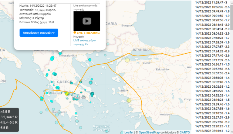 Σεισμός 3 ρίχτερ ταρακούνησε τους κατοίκους της Φλώρινας