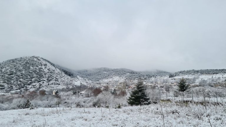 Χιονισμένη η Καλλιπεύκη Ολύμπου