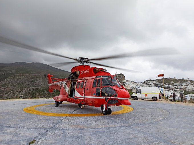 Αεροδιακομιδή βρέφους από την Αμοργό στην Αθήνα