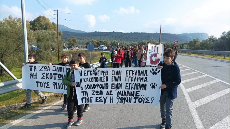 Λέσβος: Ειρηνική διαμαρτυρία για τη δολοφονία αδέσποτου σκύλου στα Κεραμειά