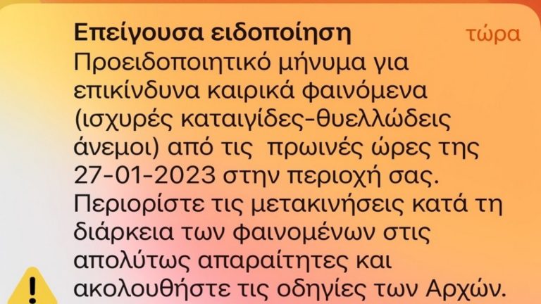 Προειδοποίηση της Πολιτικής Προστασίας για επικίνδυνα καιρικά φαινόμενα στη Ρόδο