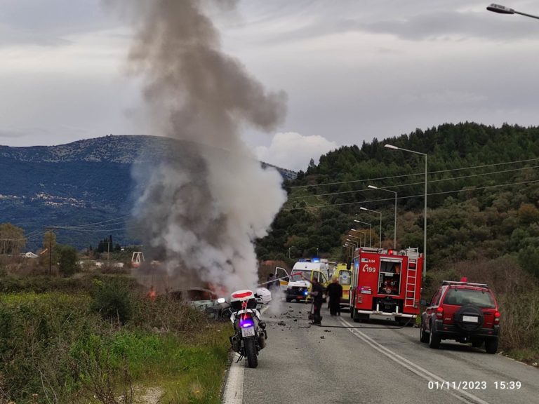 Κυκλοφοριακά προβλήματα στη Μαλακάσα στο ρεύμα προς Λαμία – Φορτηγό τυλίχτηκε στις φλόγες