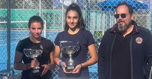 Πρωταθλήτριες η Μυτιληνιά Ε. Τσακίρη και η Καβαλιώτισσα Ε. Χατζηαβραάμ στο τένις- U16 Doubles