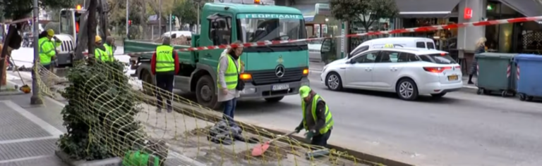 Καβάλα: Εργασίες αποκατάστασης στο κέντρο της πόλης