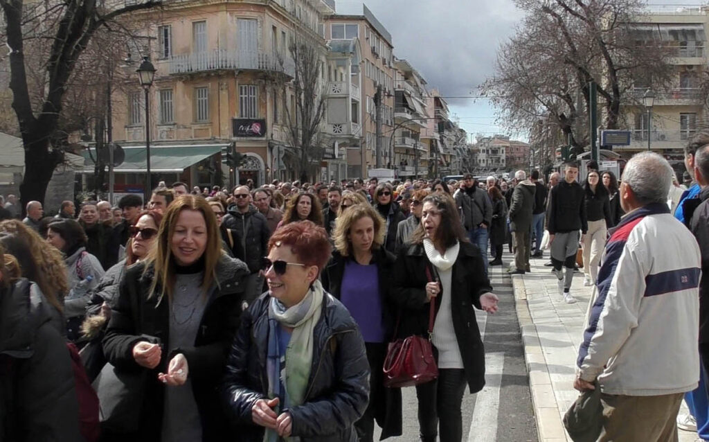 Πολύ μεγάλη η πορεία για την τραγωδία των Τεμπών στην Κέρκυρα