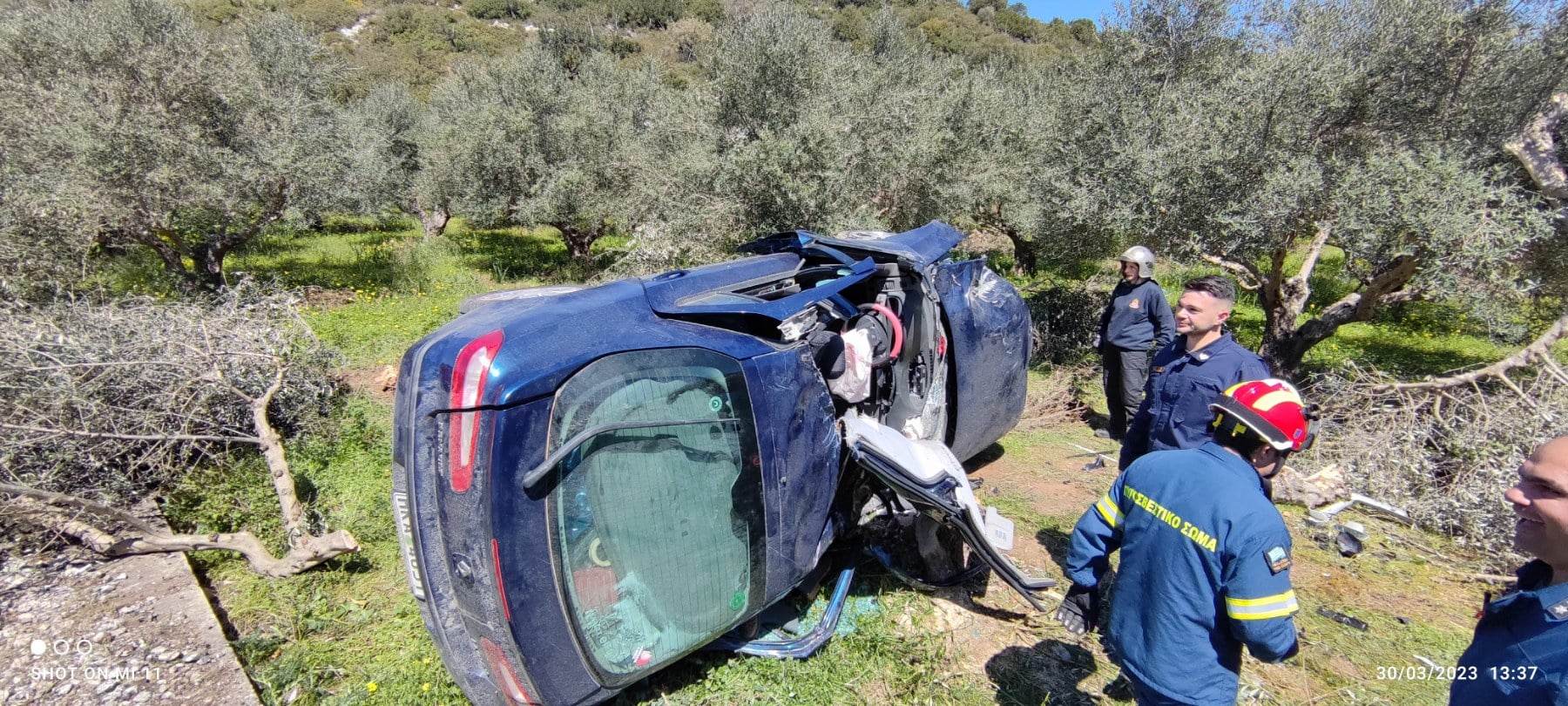 Με ελαφρά τραύματα στο Νοσοκομείο Ρεθύμνου νεαρή οδηγός μετά από τροχαίο