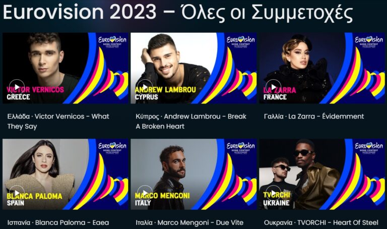 Στον δρόμο για την Eurovision: Δείτε και ακούστε τα τραγούδια των 37 χωρών στο ERTFLIX