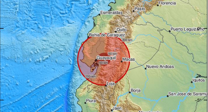 Σεισμός μεγέθους 6,7 Ρίχτερ σημειώθηκε στον Ισημερινό – Δεν υπάρχει κίνδυνος για τσουνάμι