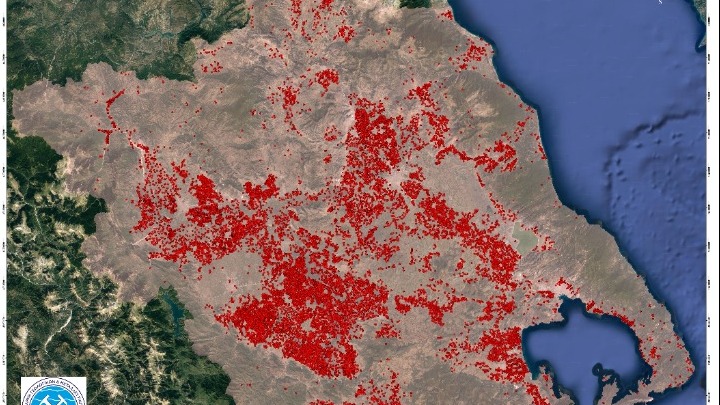 Στο «κόκκινο» ο χάρτης των γεωτρήσεων της Θεσσαλίας