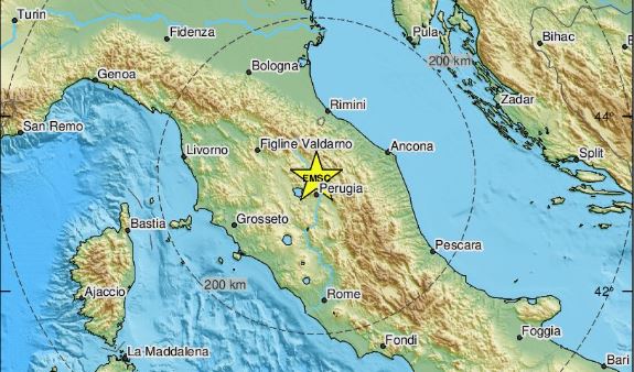 Σεισμός 4,6 Ρίχτερ στην κεντρική Ιταλία