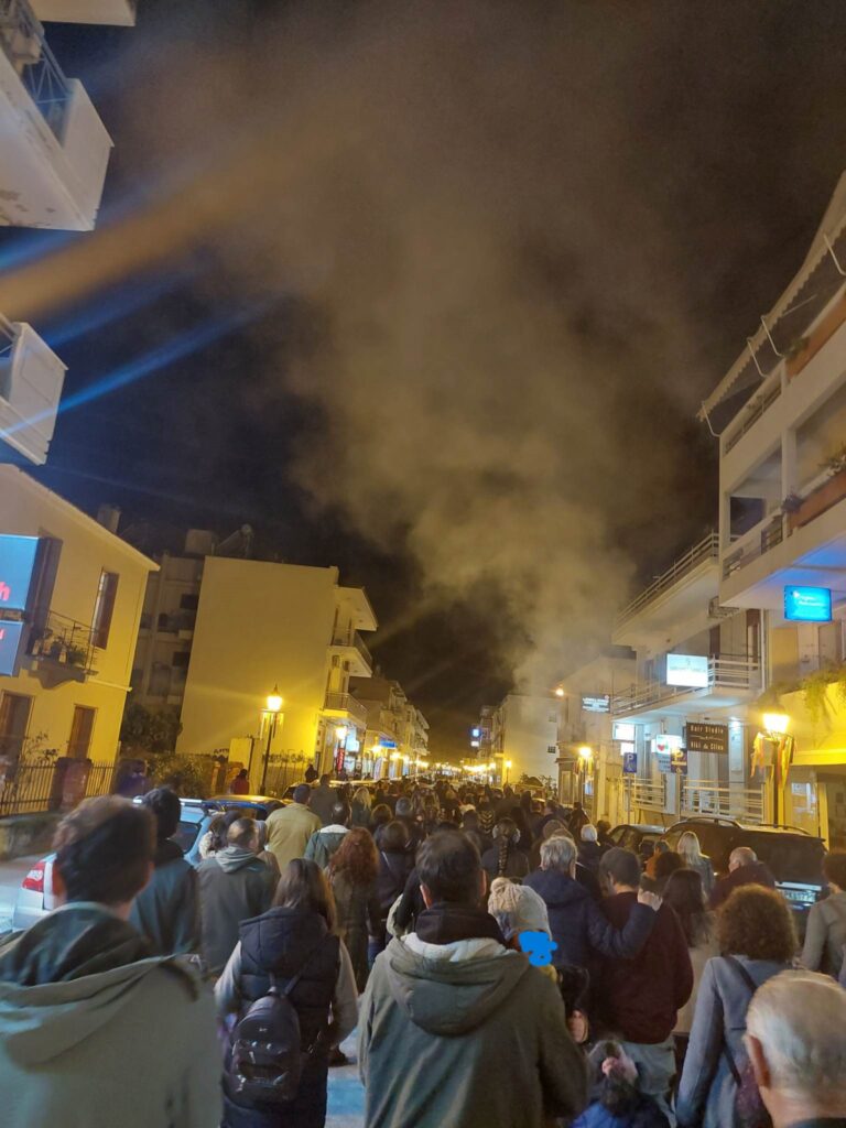 Συγκέντρωση διαμαρτυρίας και πορεία στους δρόμους του Ναυπλίου με αφορμή το γεγονός των Τεμπών