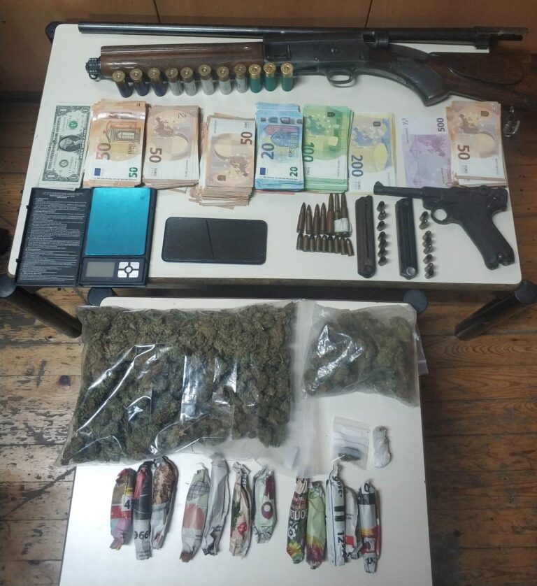 Ηράκλειο: Χειροπέδες σε 23χρονο για ναρκωτικά και όπλα
