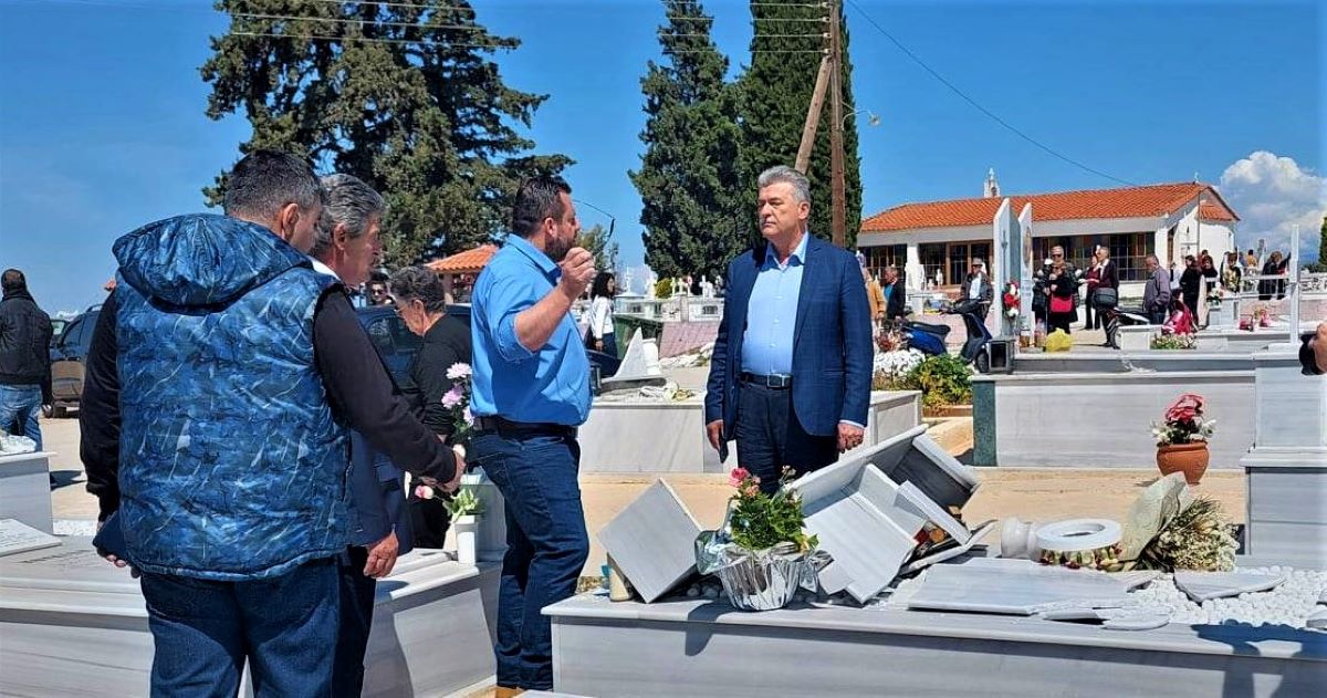 Σοβαρές φθορές τάφων στο νεκροταφείο των Εξαμιλίων Κορινθίας