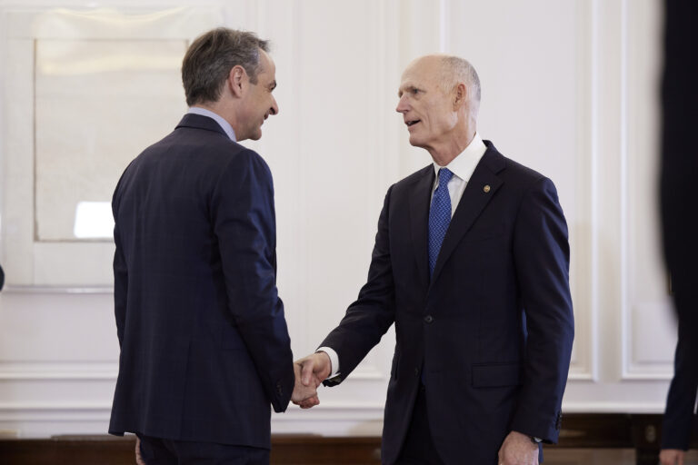 Συνάντηση Κυρ. Μητσοτάκη με Αμερικανό Γερουσιαστή Rick Scott: Στο επίκεντρο η εμβάθυνση των ελληνοαμερικανικών σχέσεων