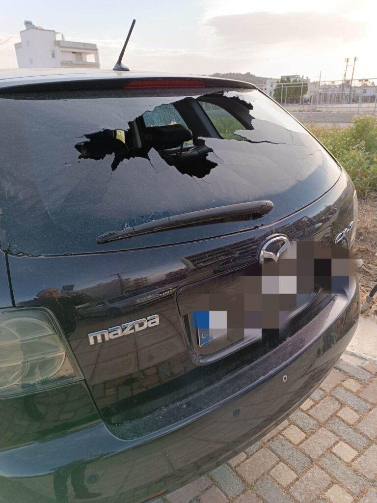 Πυροβόλησαν αυτοκίνητο Δημοτικής Συμβούλου στα Χανιά (photos)