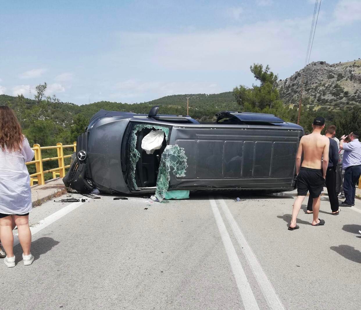 Ρόδος: Τροχαίο με τουρίστες χωρίς σοβαρούς τραυματισμούς