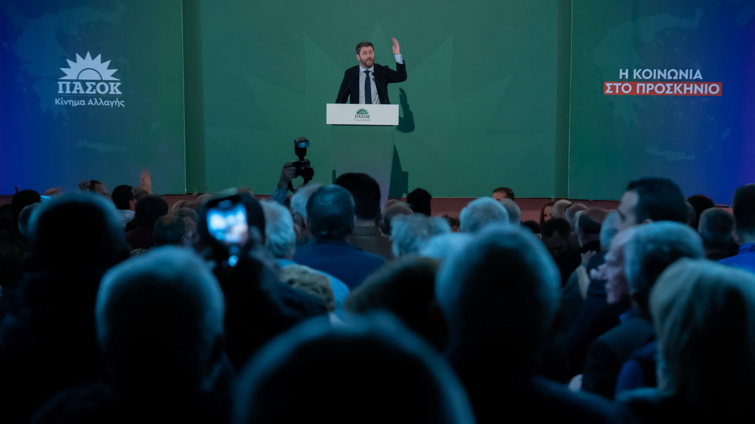 ΟΜΙΛΙΑ ΤΟΥ ΠΡΟΕΔΡΟΥ ΤΟΥ ΠΑΣΟΚ ΚΙΝΗΜΑΤΟΣ ΑΛΛΑΓΗΣ ΝΙΚΟΥ ΑΝΔΡΟΥΛΑΚΗ ΣΤΟ ΑΓΡΙΝΙΟ  (ΓΡ. ΤΥΠΟΥ ΠΑΣΟΚ ΚΙΝΗΜΑ ΑΛΛΑΓΗΣ / EUROKINISSI)