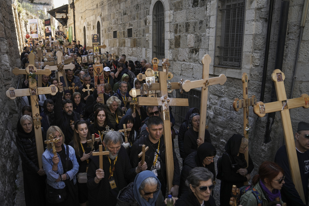 Ιεροσόλυμα: Κατανυκτική αναπαράσταση της πορείας του Ιησού στον Γολγοθά