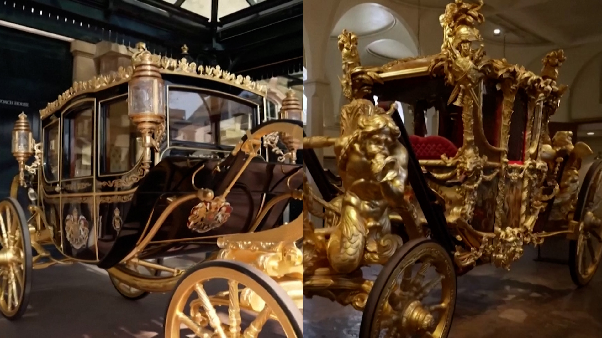 Αυτές είναι οι χρυσές άμαξες που θα μεταφέρουν τον βασιλιά Κάρολο στη στέψη του (video)