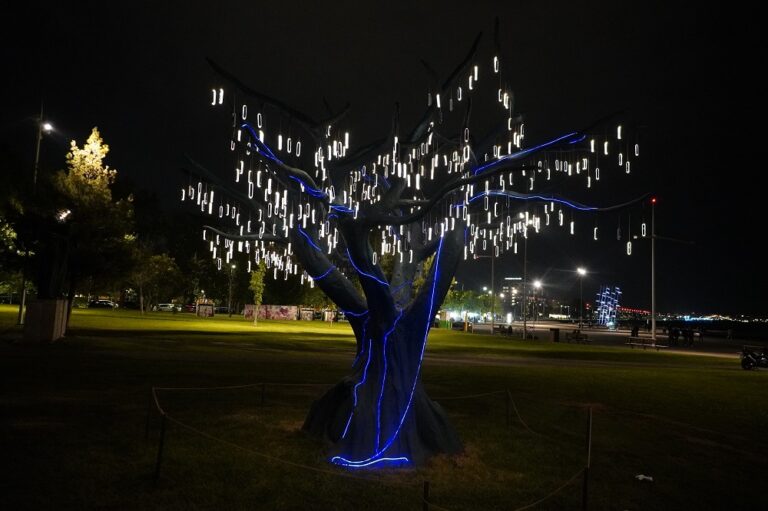  «Άνθισε» το φωτοβολταϊκό δέντρο στη Νέα Παραλία Θεσσαλονίκης- Εντυπωσιάζουν τις νύχτες οι 500 φωτεινοί «καρποί» του
