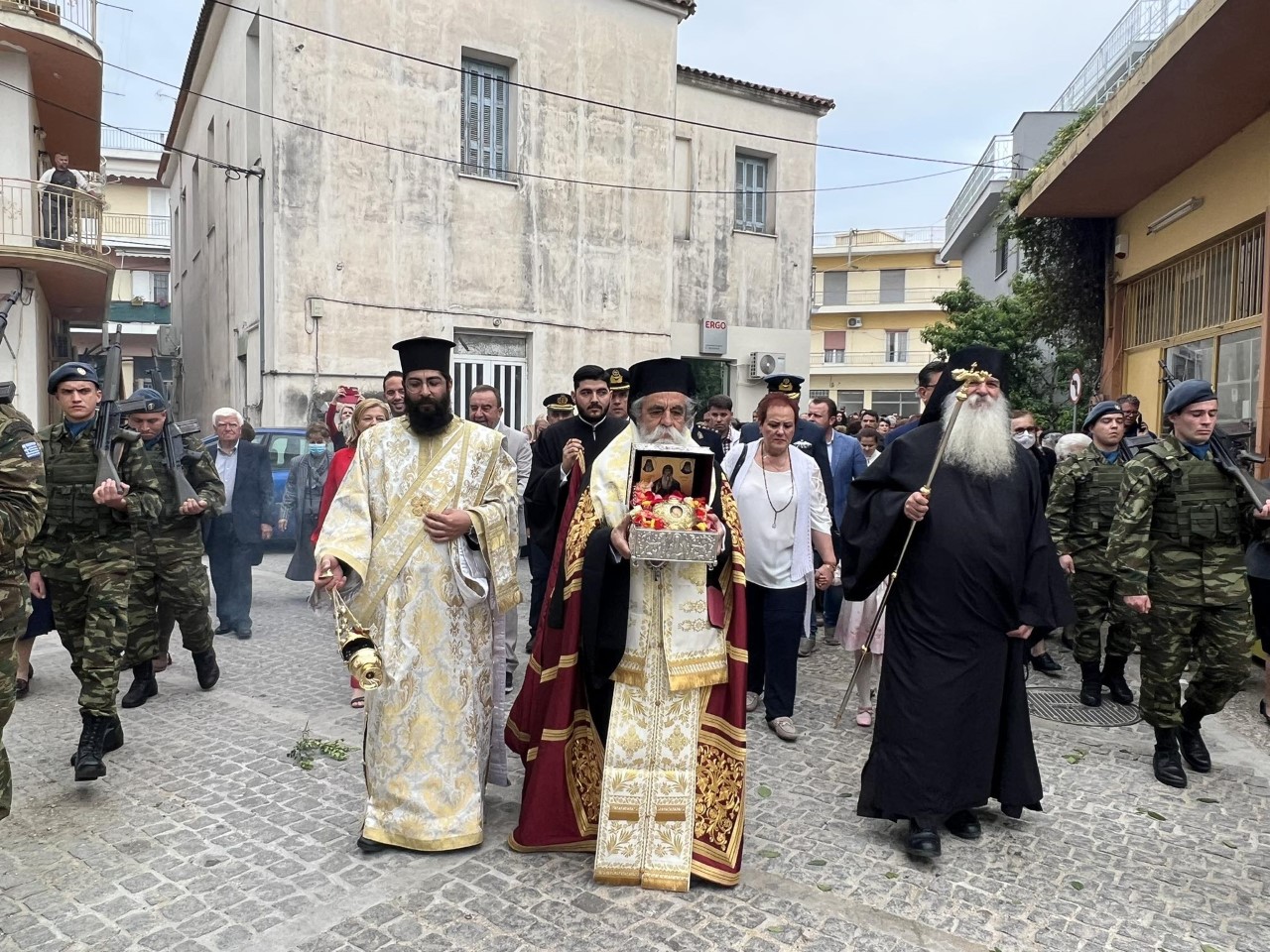 Υποδοχή της Κάρας Οσίου Δαυίδ στα Λεχαινά