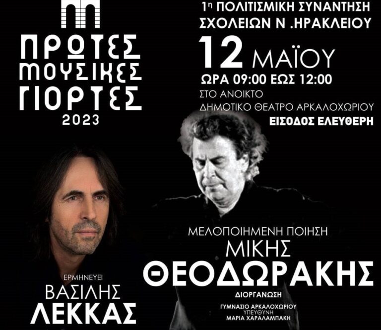 Αρκαλοχώρι: Μαθητές συμπράττουν με τον Β. Λέκκα σε ένα μεγάλο αφιέρωμα στον Μ. Θεοδωράκη