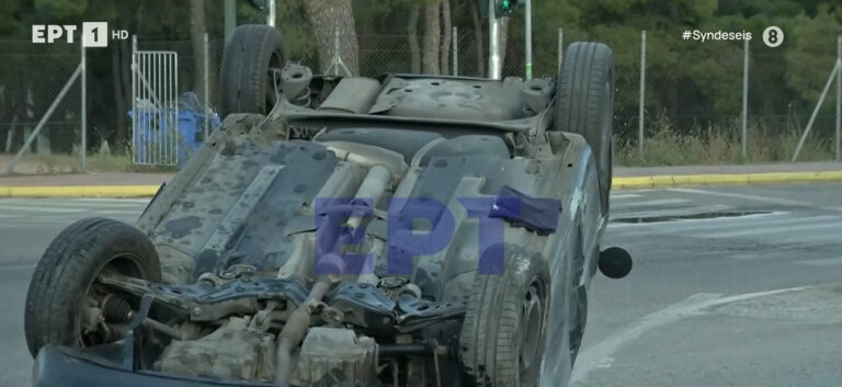 Άνοιξη Αττικής: Αυτοκίνητο αναποδογύρισε στη Λ. Μαραθώνος – Βίντεο ντοκουμέντο από τη στιγμή του τροχαίου